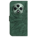 HT04 For Oppo Reno12 F 5G Case Sunflower Flip Leather Phone Cover with Hand Strap