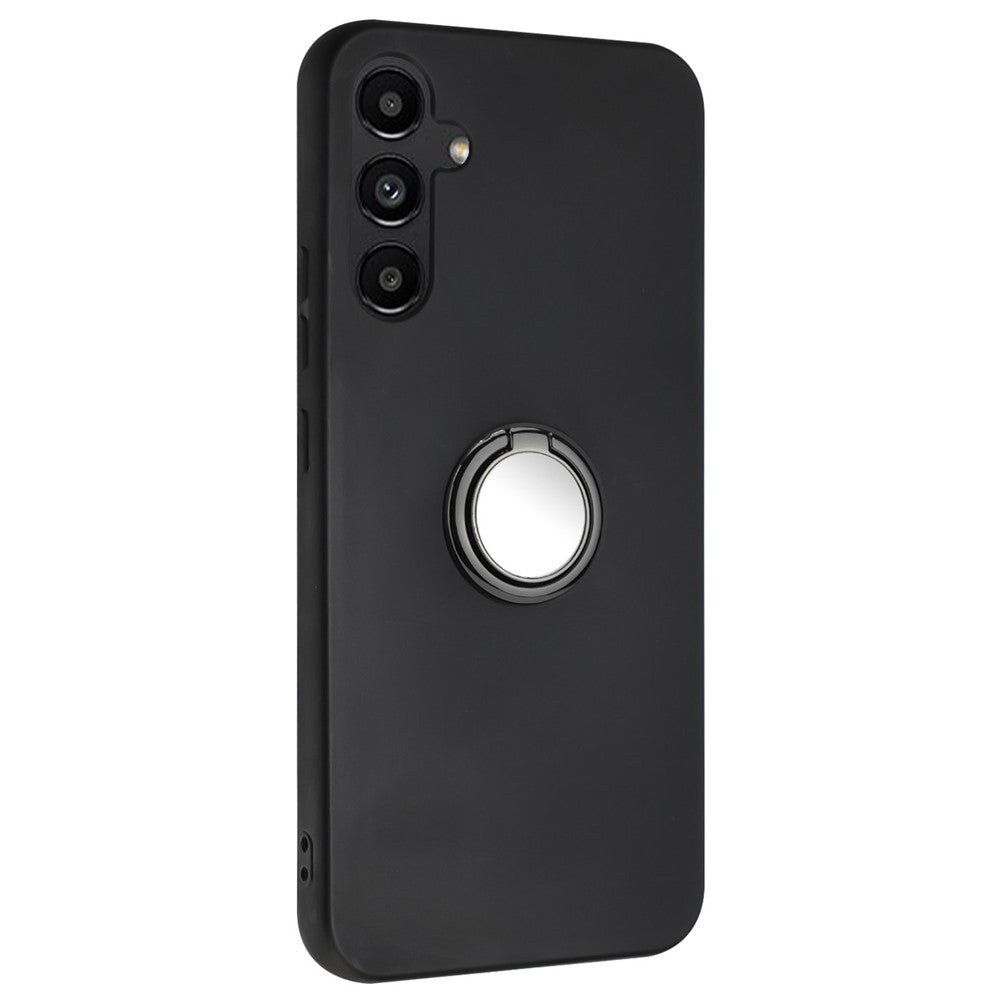 For Samsung Galaxy M35 5G Case Ring Kickstand Matte Soft TPU Phone Cover