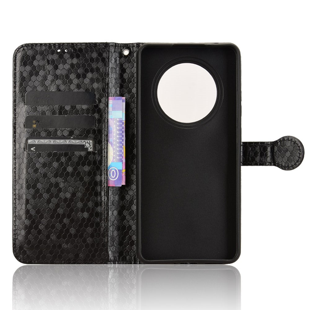 For Oppo Reno12 F 5G Wallet Phone Case Dot Pattern Imprint PU Leather Flip Cover
