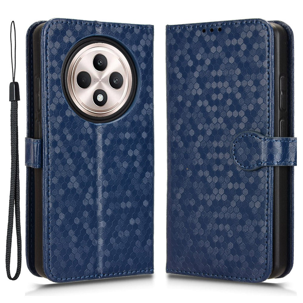 For Oppo Reno12 F 5G Wallet Phone Case Dot Pattern Imprint PU Leather Flip Cover