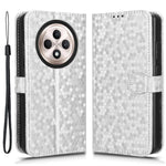 For Oppo Reno12 F 5G Wallet Phone Case Dot Pattern Imprint PU Leather Flip Cover