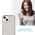 GW18 til iPhone 14 Transparent Glitter Powder Anti-Scratch blødt TPU-etui telefonbagside