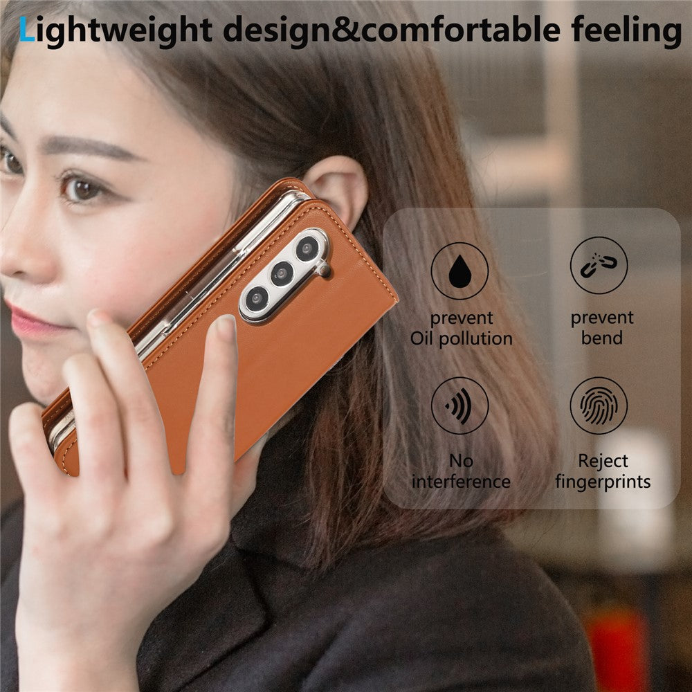 ABEEL til Samsung Galaxy Z Fold6 5G telefoncover RFID-blokerende læder flipcover