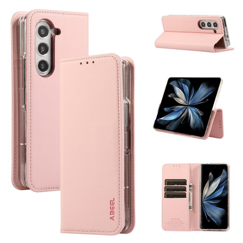 ABEEL til Samsung Galaxy Z Fold6 5G telefoncover RFID-blokerende læder flipcover