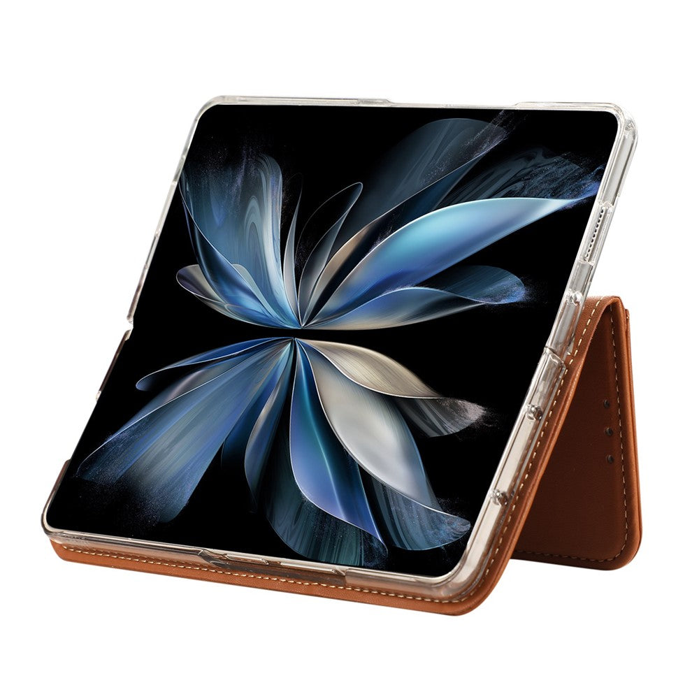 ABEEL For Samsung Galaxy Z Fold5 5G Stand Case RFID Blocking Leather Phone Cover