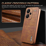 AZNS For Xiaomi Redmi Note 13 Pro+ 5G Electroplating Case Textured PU+TPU Phone Cover