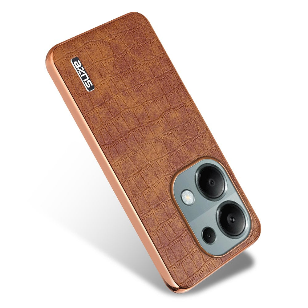 AZNS For Xiaomi Redmi Note 13 Pro 4G / Poco M6 Pro 4G Case Shockproof PU+TPU Electroplated Phone Cover