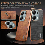 AZNS For Xiaomi Redmi Note 13 Pro 4G / Poco M6 Pro 4G Case Shockproof PU+TPU Electroplated Phone Cover