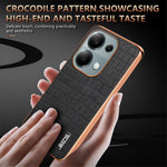 AZNS For Xiaomi Redmi Note 13 Pro 4G / Poco M6 Pro 4G Case Shockproof PU+TPU Electroplated Phone Cover