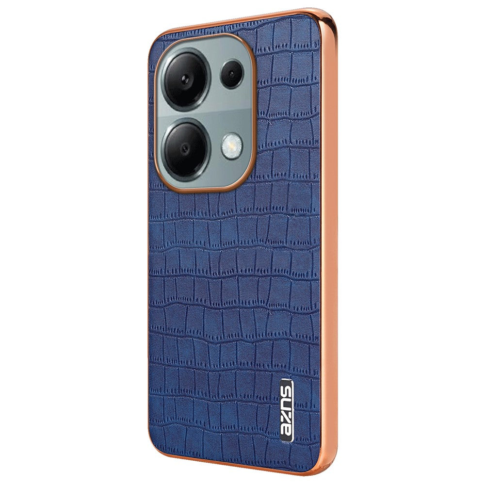 AZNS For Xiaomi Redmi Note 13 Pro 4G / Poco M6 Pro 4G Case Shockproof PU+TPU Electroplated Phone Cover