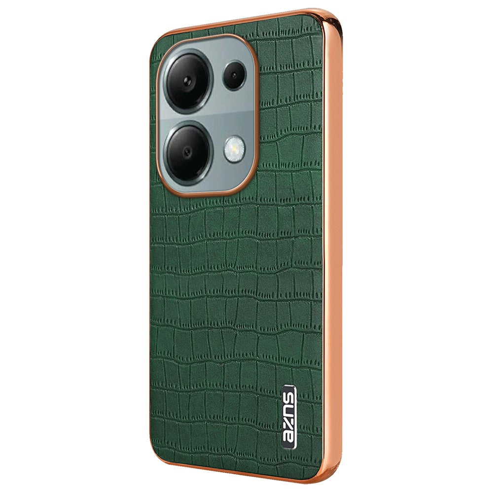 AZNS For Xiaomi Redmi Note 13 Pro 4G / Poco M6 Pro 4G Case Shockproof PU+TPU Electroplated Phone Cover