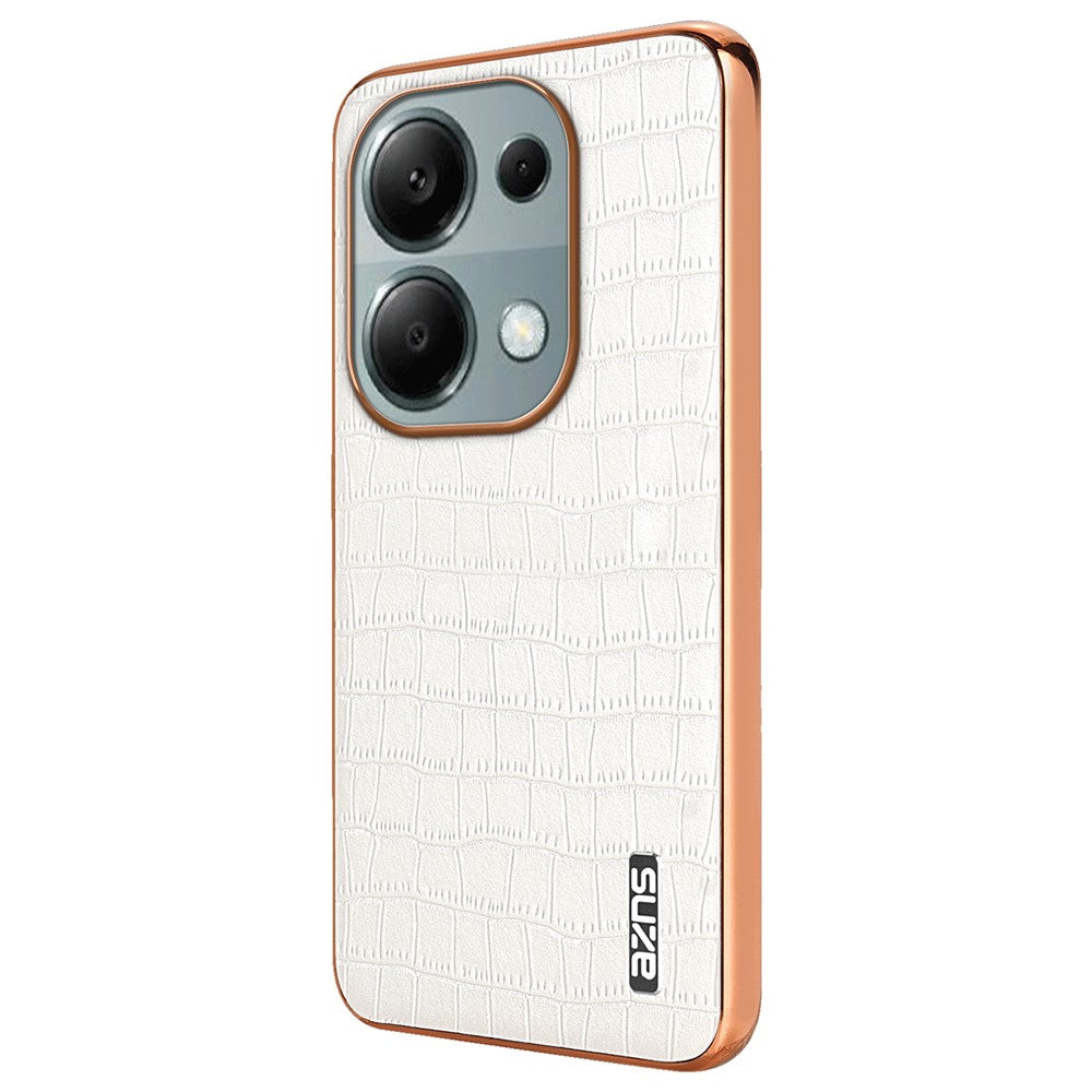AZNS For Xiaomi Redmi Note 13 Pro 4G / Poco M6 Pro 4G Case Shockproof PU+TPU Electroplated Phone Cover