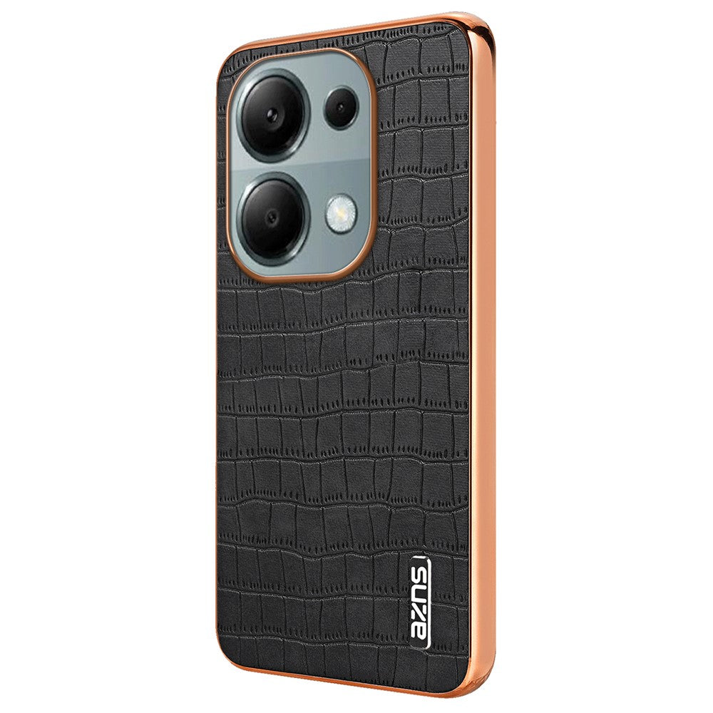 AZNS For Xiaomi Redmi Note 13 Pro 4G / Poco M6 Pro 4G Case Shockproof PU+TPU Electroplated Phone Cover