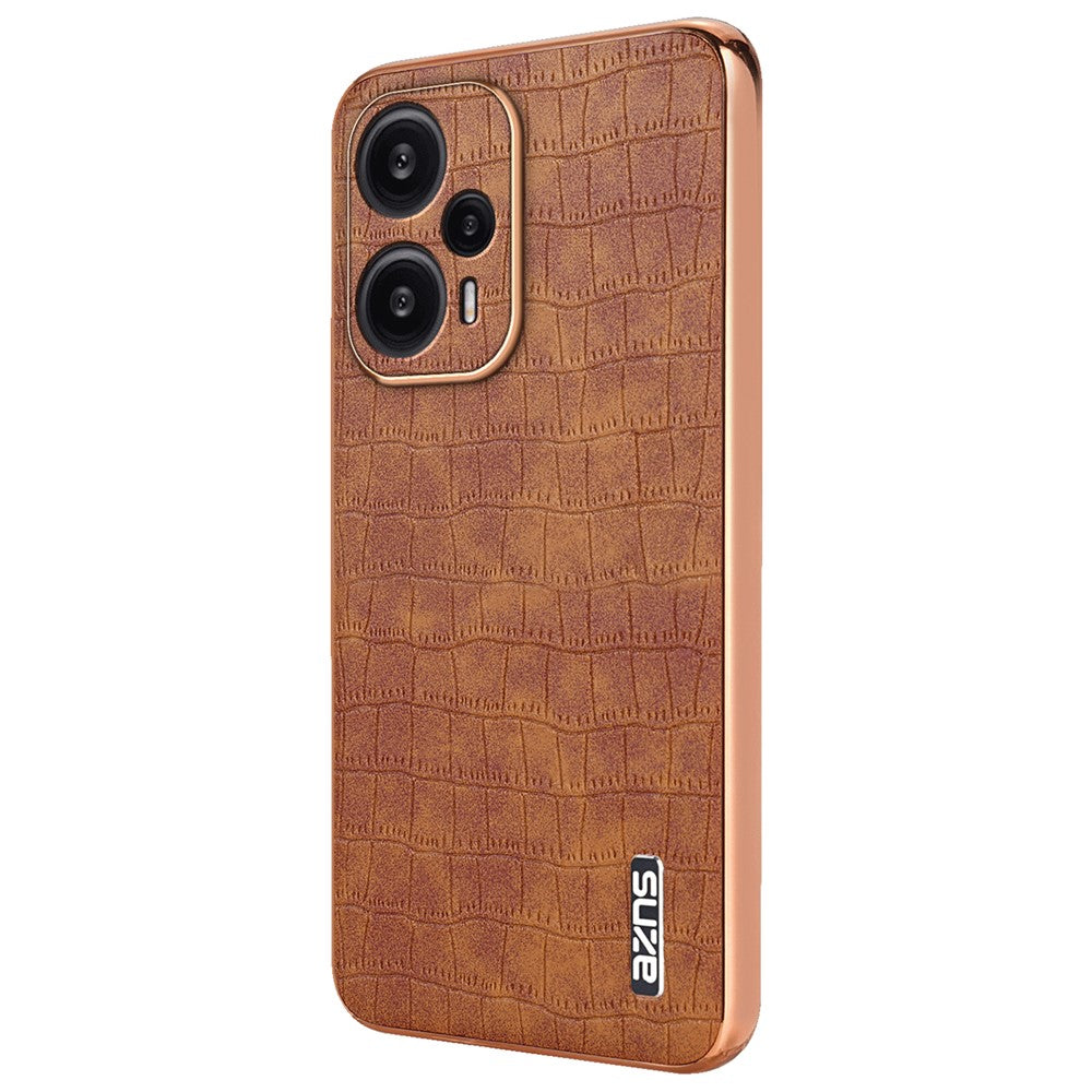 AZNS För Xiaomi Redmi Note 12 Turbo / Poco F5 5G Skal Galvaniserad PU+TPU mobilskal