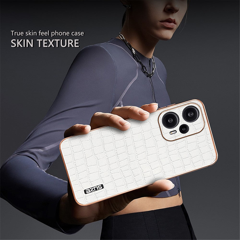 AZNS För Xiaomi Redmi Note 12 Turbo / Poco F5 5G Skal Galvaniserad PU+TPU mobilskal