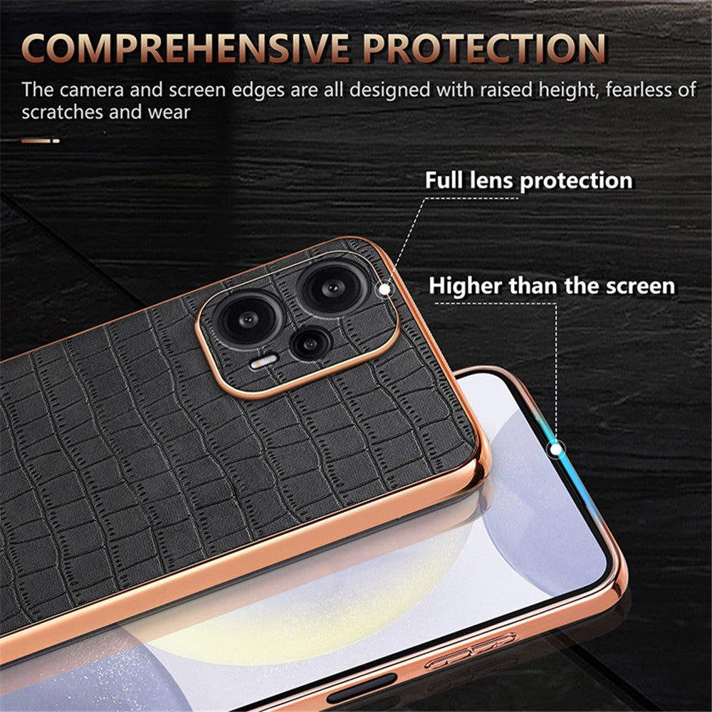 AZNS För Xiaomi Redmi Note 12 Turbo / Poco F5 5G Skal Galvaniserad PU+TPU mobilskal