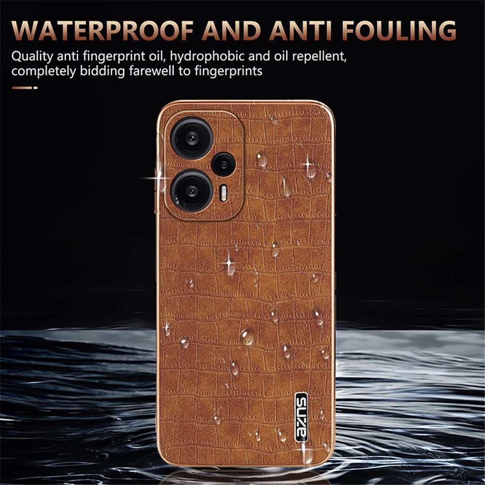 AZNS För Xiaomi Redmi Note 12 Turbo / Poco F5 5G Skal Galvaniserad PU+TPU mobilskal