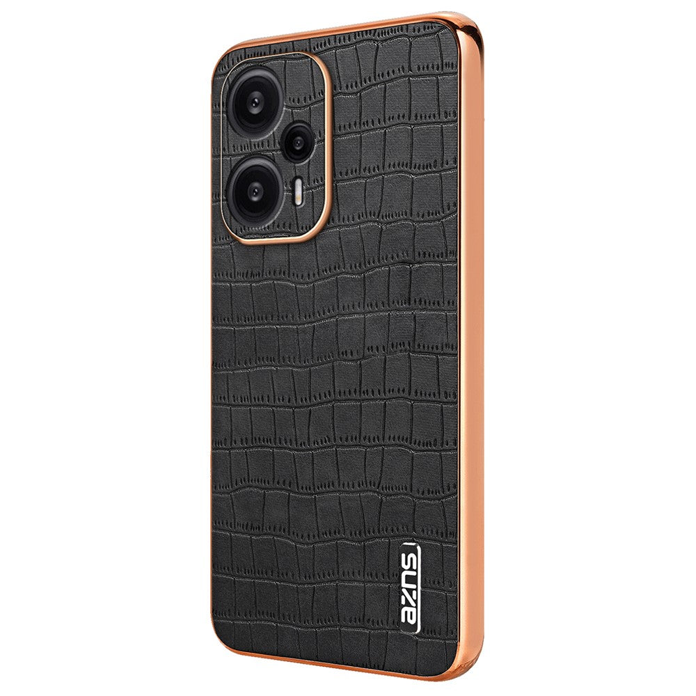 AZNS För Xiaomi Redmi Note 12 Turbo / Poco F5 5G Skal Galvaniserad PU+TPU mobilskal