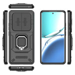 For Oppo F27 Pro+ 5G Case Kickstand PC+TPU Phone Shell with Lens Cover