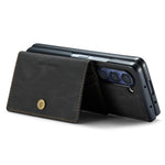 JEEHOOD J01 For Samsung Galaxy Z Fold5 5G Case Card Bag Leather+PC Folding Phone Cover