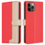 BINFEN COLOR BF33 For iPhone 16 Pro Max Case Splicing Color Anti-Drop Leather Cover