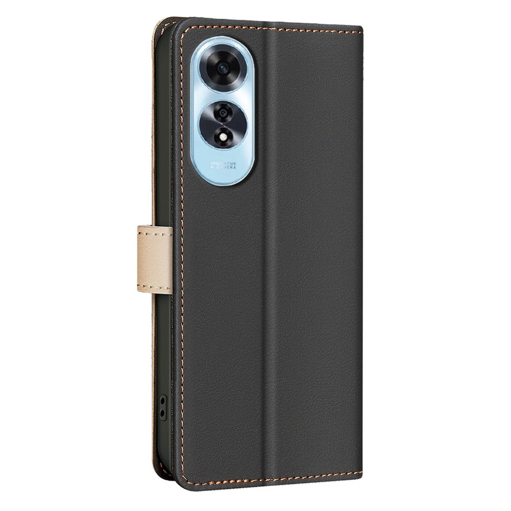 BINFEN COLOR BF33 For Oppo A60 4G Case RFID Blocking Leather Phone Cover Wallet Stand