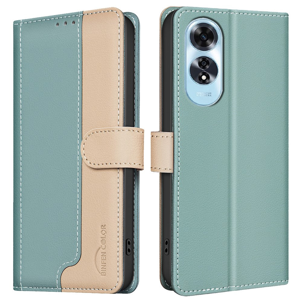 BINFEN COLOR BF33 For Oppo A60 4G Case RFID Blocking Leather Phone Cover Wallet Stand