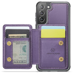 JEEHOOD J05 For Samsung Galaxy S21+ 5G Case Leather Mobile Cover with Detachable Magnetic Card Bag