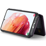 JEEHOOD J05 For Samsung Galaxy S21+ 5G Case Leather Mobile Cover with Detachable Magnetic Card Bag