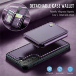 JEEHOOD J05 For Samsung Galaxy S21+ 5G Case Leather Mobile Cover with Detachable Magnetic Card Bag