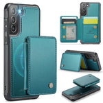 JEEHOOD J05 For Samsung Galaxy S21+ 5G Case Leather Mobile Cover with Detachable Magnetic Card Bag