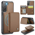 JEEHOOD J05 For Samsung Galaxy S21+ 5G Case Leather Mobile Cover with Detachable Magnetic Card Bag
