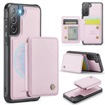 JEEHOOD J05 For Samsung Galaxy S21+ 5G Case Leather Mobile Cover with Detachable Magnetic Card Bag