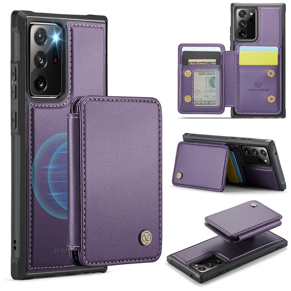 JEEHOOD J05 til Samsung Galaxy Note20 Ultra / Note20 Ultra 5G Etui Læder Mobilcover med Aftagelig Magnetisk Korttaske