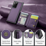 JEEHOOD J05 til Samsung Galaxy Note20 Ultra / Note20 Ultra 5G Etui Læder Mobilcover med Aftagelig Magnetisk Korttaske