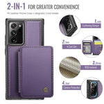 JEEHOOD J05 til Samsung Galaxy Note20 Ultra / Note20 Ultra 5G Etui Læder Mobilcover med Aftagelig Magnetisk Korttaske