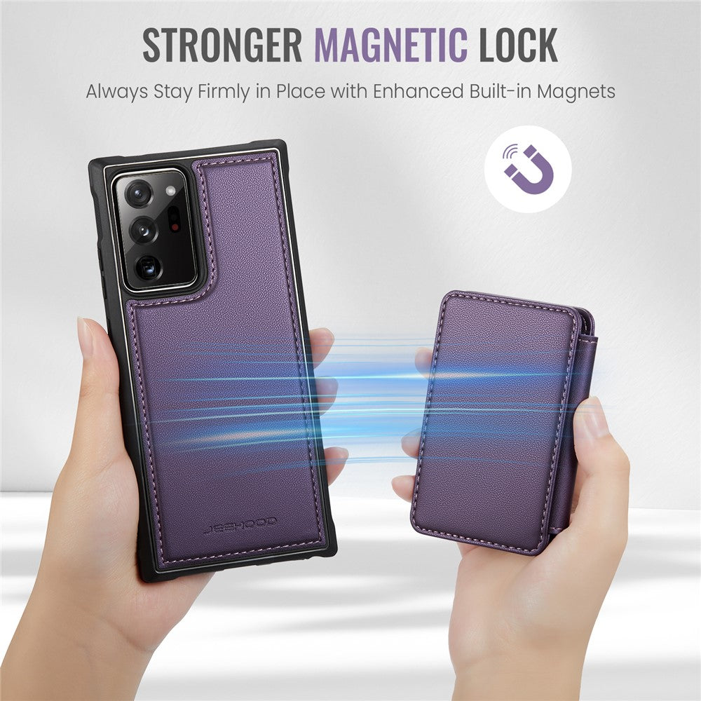 JEEHOOD J05 til Samsung Galaxy Note20 Ultra / Note20 Ultra 5G Etui Læder Mobilcover med Aftagelig Magnetisk Korttaske