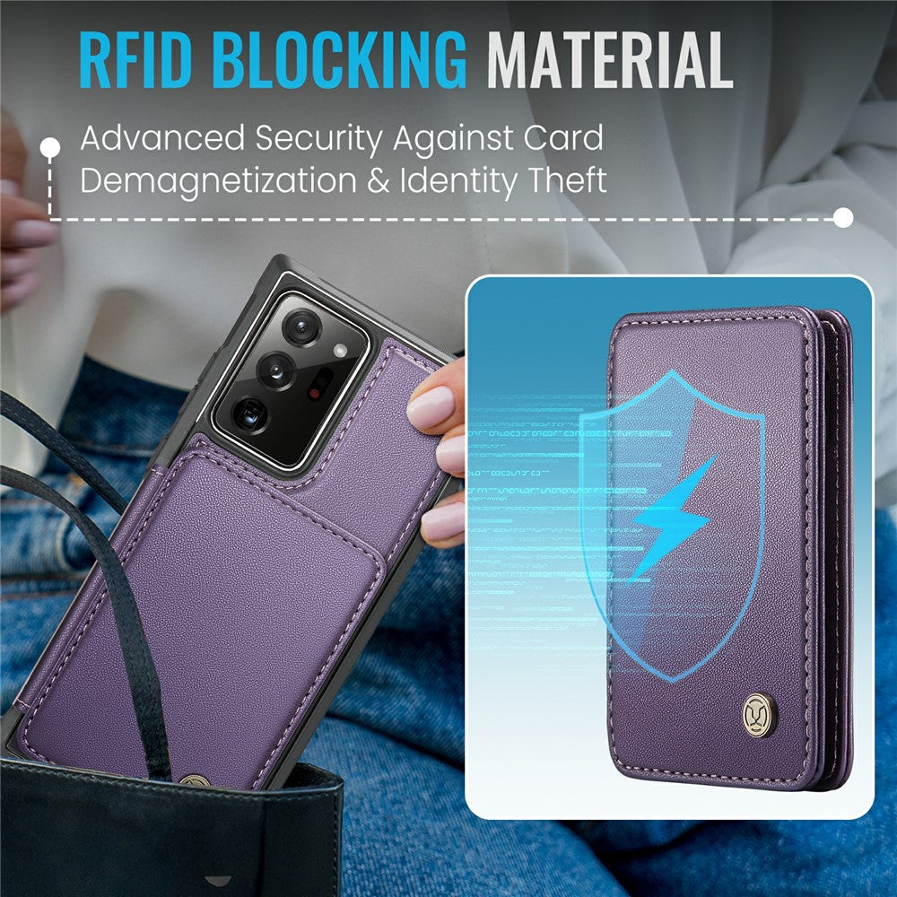 JEEHOOD J05 til Samsung Galaxy Note20 Ultra / Note20 Ultra 5G Etui Læder Mobilcover med Aftagelig Magnetisk Korttaske