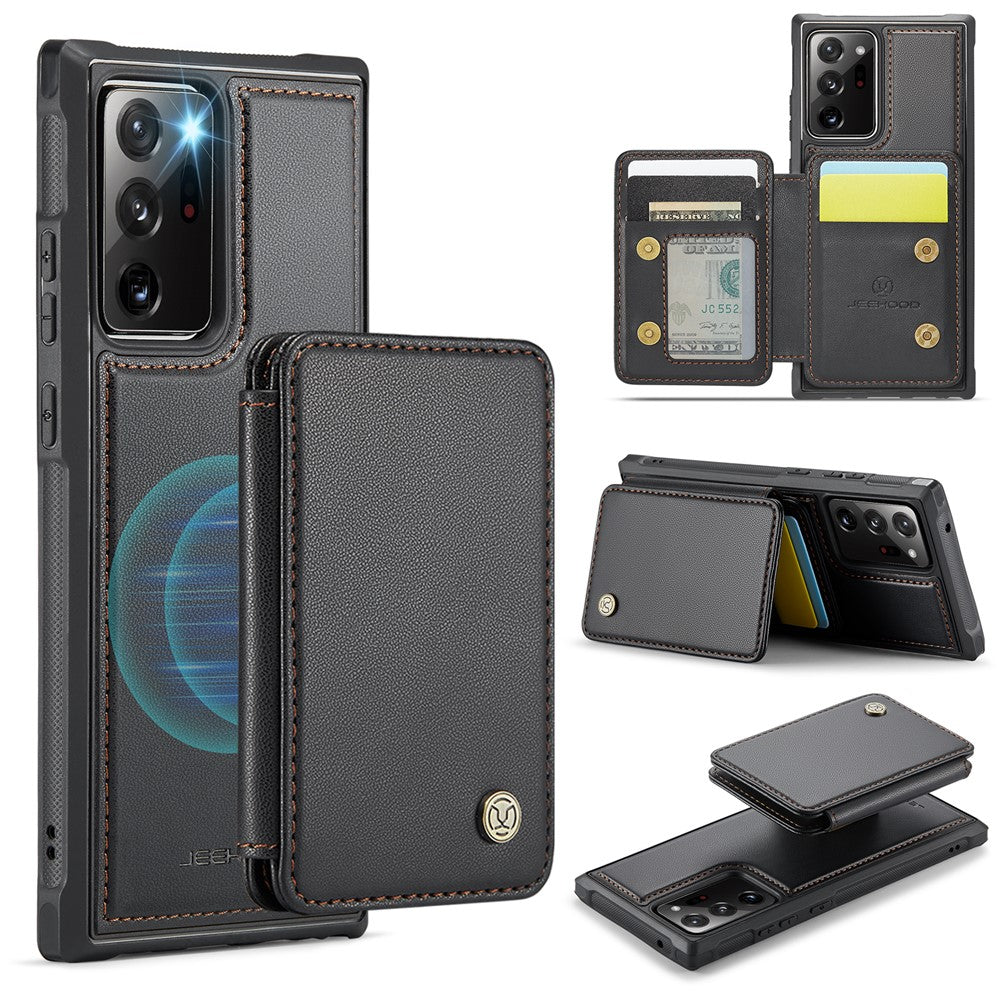 JEEHOOD J05 til Samsung Galaxy Note20 Ultra / Note20 Ultra 5G Etui Læder Mobilcover med Aftagelig Magnetisk Korttaske