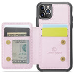 JEEHOOD J05 Til iPhone 11 Pro Max Cover Mobilcover i læder med aftagelig magnetisk kortholder