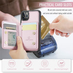 JEEHOOD J05 Til iPhone 11 Pro Max Cover Mobilcover i læder med aftagelig magnetisk kortholder