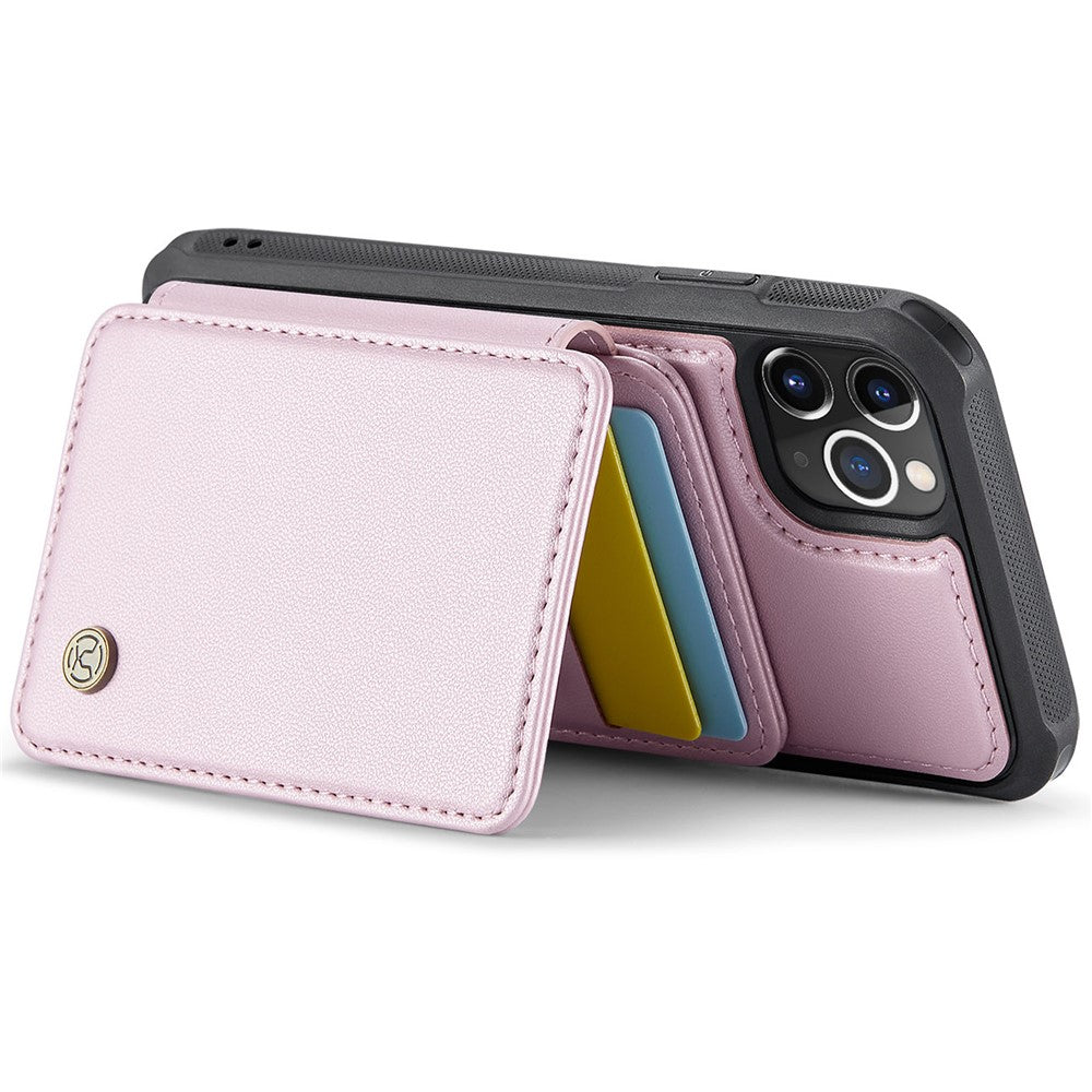 JEEHOOD J05 For iPhone 11 Pro Case Leather Mobile Cover with Detachable Magnetic Card Bag