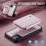 JEEHOOD J05 For iPhone 11 Pro Case Leather Mobile Cover with Detachable Magnetic Card Bag