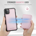 JEEHOOD J05 For iPhone 11 Pro Case Leather Mobile Cover with Detachable Magnetic Card Bag