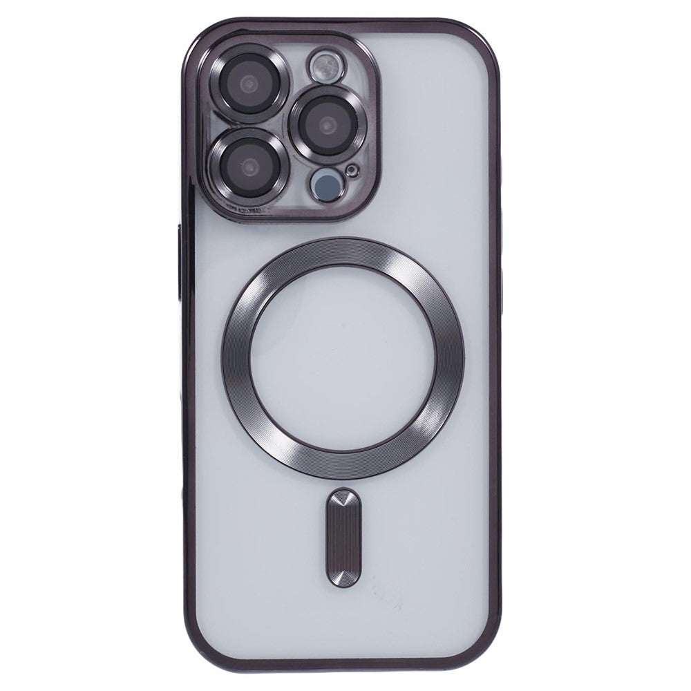 For iPhone 16 Pro Max Case Compatible with MagSafe Electroplating TPU Phone Cover with Lens Film