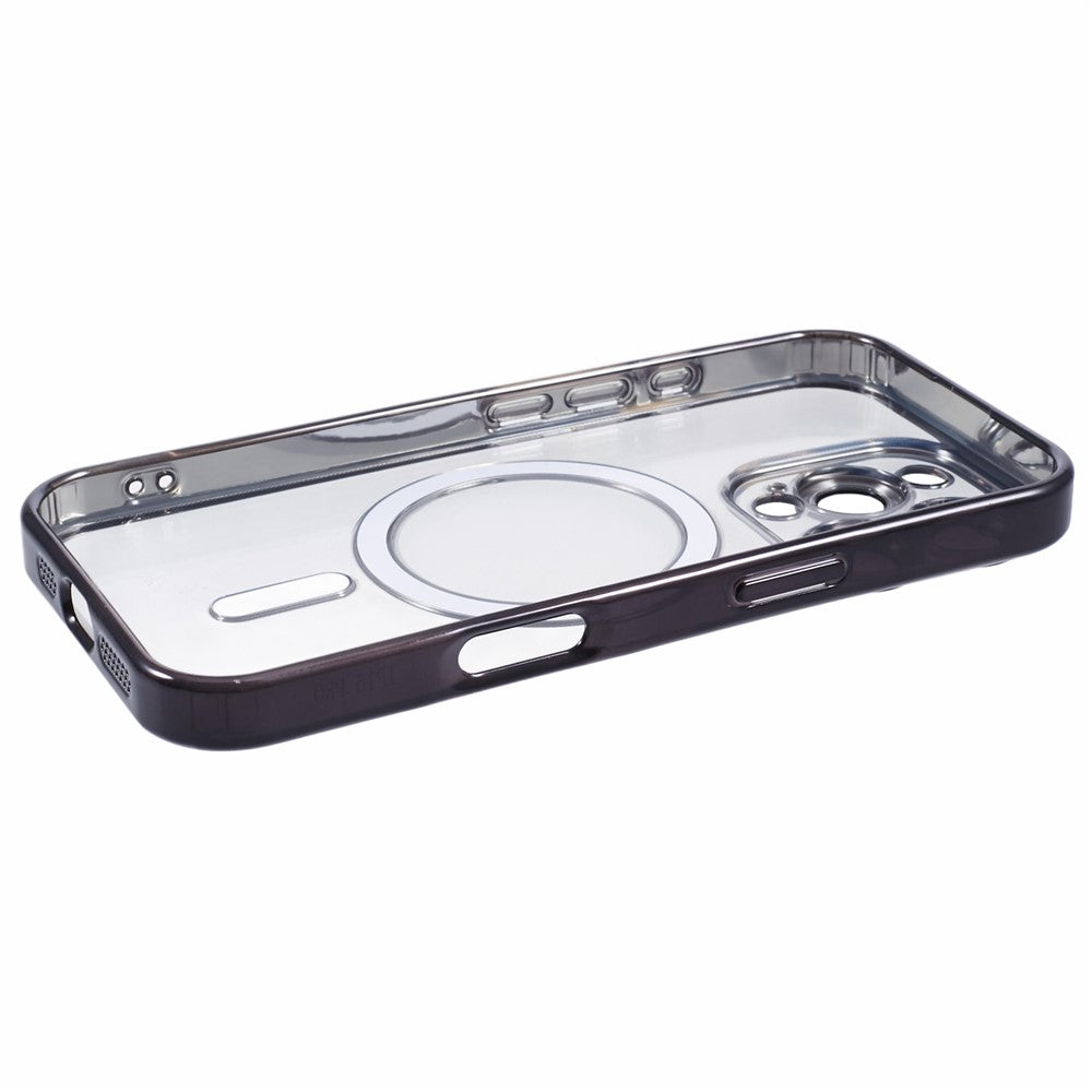 For iPhone 16 Pro Max Case Compatible with MagSafe Electroplating TPU Phone Cover with Lens Film