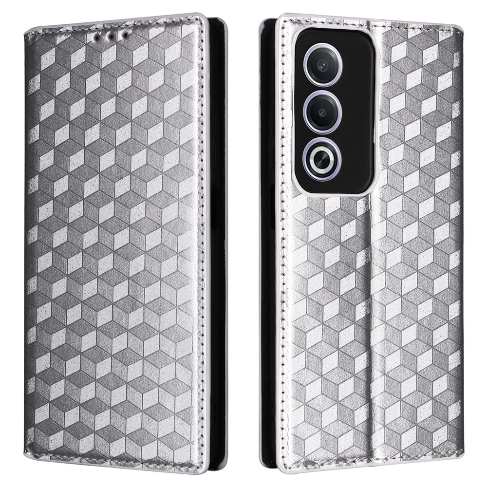 Oppo A80 5G / A3 Pro (Global) 5G / K12x 5G (Indien) / A3x 5G (Kina) Läderfodral Plånboksfodral mobilfodral Rombpräglat