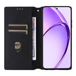 Oppo A80 5G / A3 Pro (Global) 5G / K12x 5G (Indien) / A3x 5G (Kina) Läderfodral Plånboksfodral mobilfodral Rombpräglat