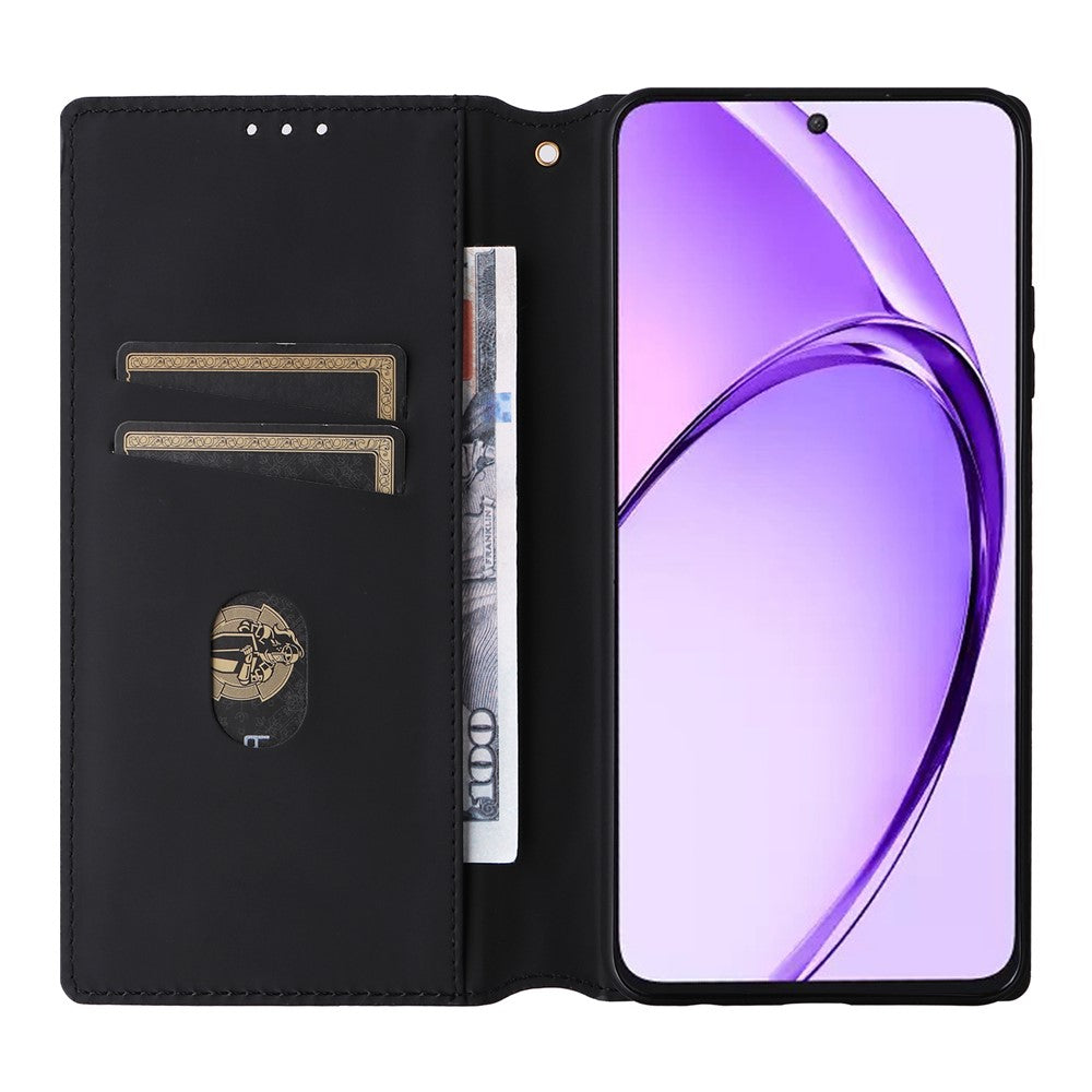Oppo A80 5G / A3 Pro (Global) 5G / K12x 5G (Indien) / A3x 5G (Kina) Läderfodral Plånboksfodral mobilfodral Rombpräglat