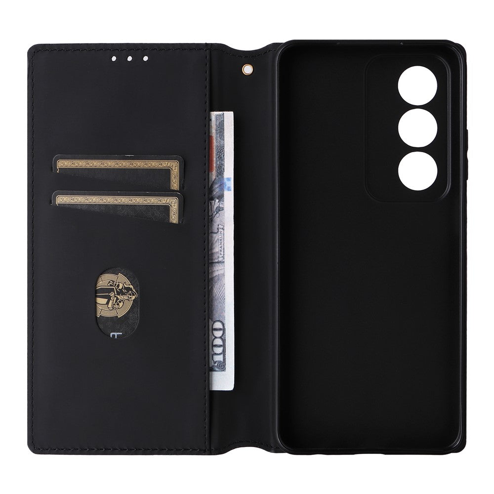 Oppo A80 5G / A3 Pro (Global) 5G / K12x 5G (Indien) / A3x 5G (Kina) Läderfodral Plånboksfodral mobilfodral Rombpräglat